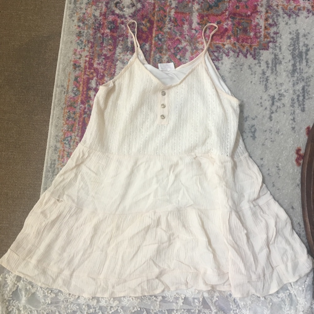 White tank dress with lace